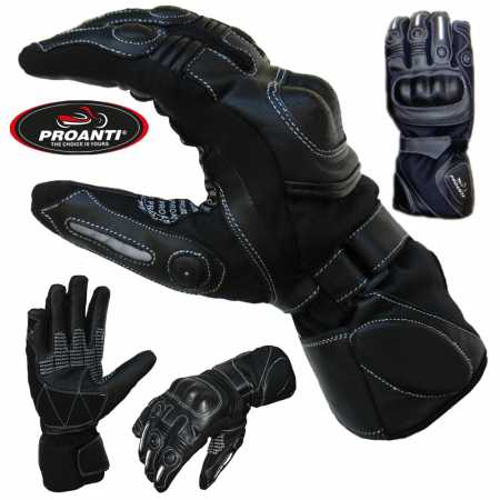PROANTI Sommer Regen Motorradhandschuhe mit Visierwischer