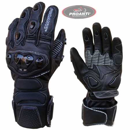 Motorradhandschuhe Profi Racing Motorrad Leder Handschuhe schwarz