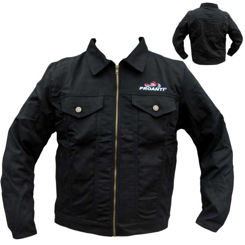 PROANTI Motorradjacke Jeans Aramid Motorrad Jeansjacke mit Protektoren