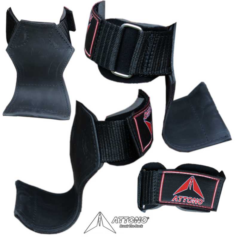 ATTONO Profi Power Gym Pads Klimzughilfe bzw. Zughilfe für schwere Gewichte