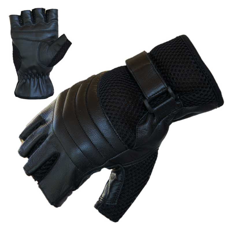 PROANTI Motorradhandschuhe Leder Mesh Chopper Handschuhe