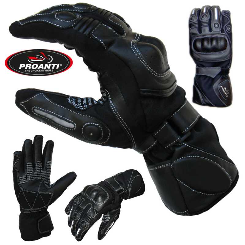 PROANTI Sommer Regen Motorradhandschuhe mit Visierwischer