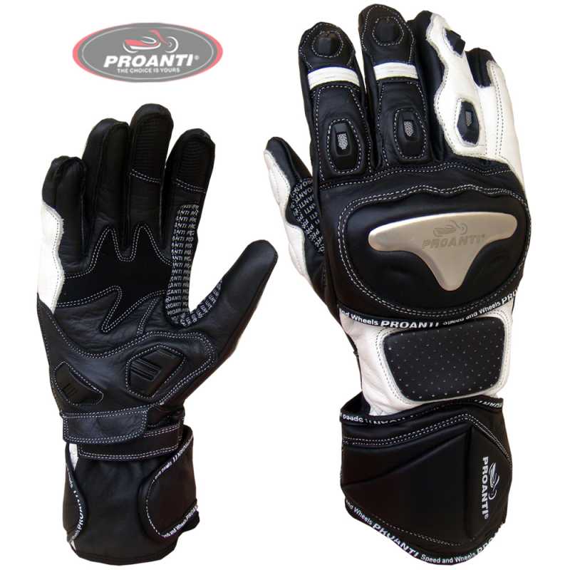 PROANTI Motorradhandschuhe Race Pro Motorrad Leder Handschuhe